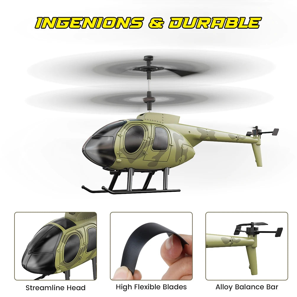 VATOS RC Helicopter for Kids Camouflage 2.4GHz Radio Indoor Outdoor Toy with One-Click Take Off for Boys and Adults - Quality Shopping Centre