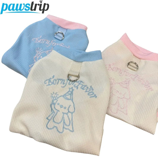 Breathable Dog Vest Spring Summer Pet Clothes for Small Dogs Chihuahua Yorkie Clothing with D-ring Pet Supplies