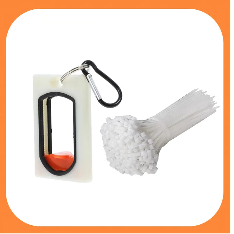 Square Cable Tie Organizer Portable Fluorescent Storage Cable Tie Holder Cable Tie Storage Tool Fluorescent Organize StorageTool