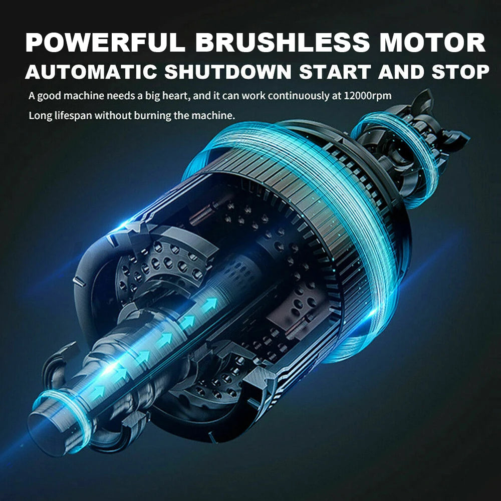 Gisam 200Bar Brushless High Pressure Car Washer 6in1 Electric Car Garden Washing Water Gun Spray Gun for Makita 18V Battery Pin