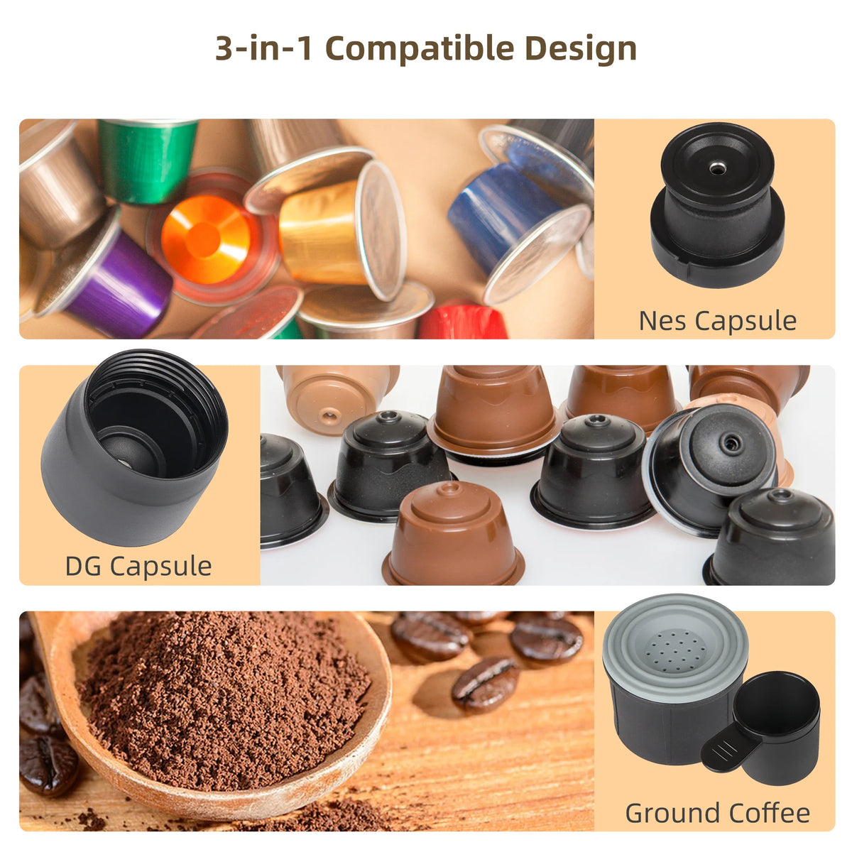 BioloMix Compact Portable Coffee Maker Hand Press Espresso Machine for Travel Picnic Camping with Ground or Capsule Coffee