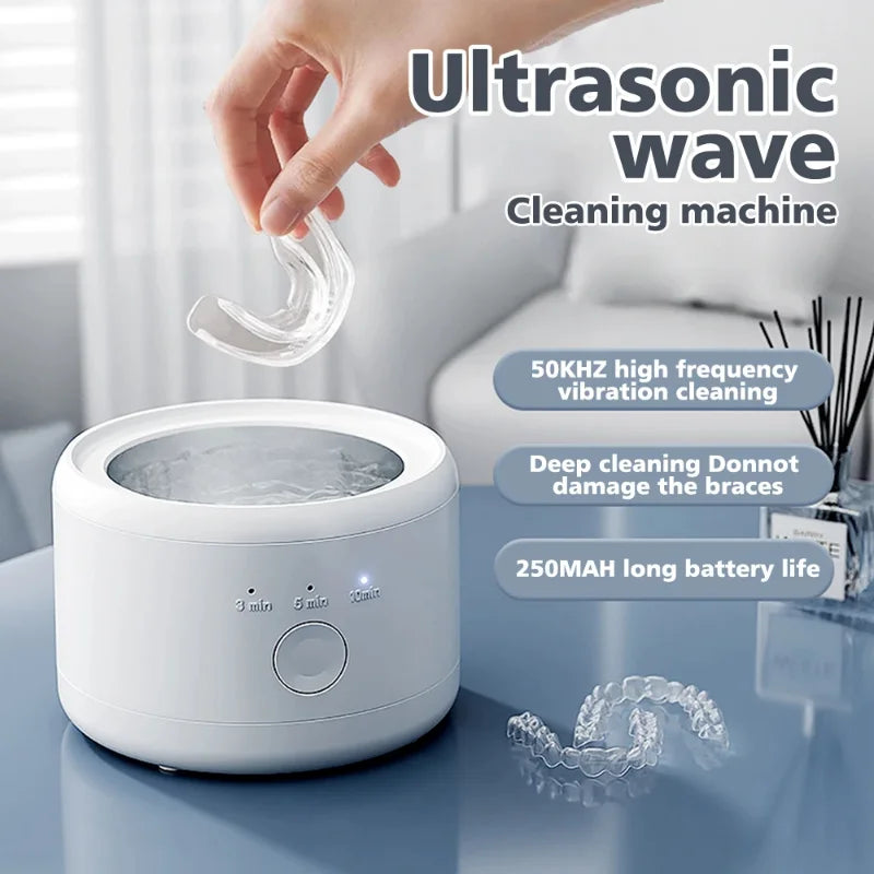 2026 New Electric Braces Box Cleaning Box Multifunction Invisible Retainer Denture Clean Machine Jewelry Orthodontic Cleaner