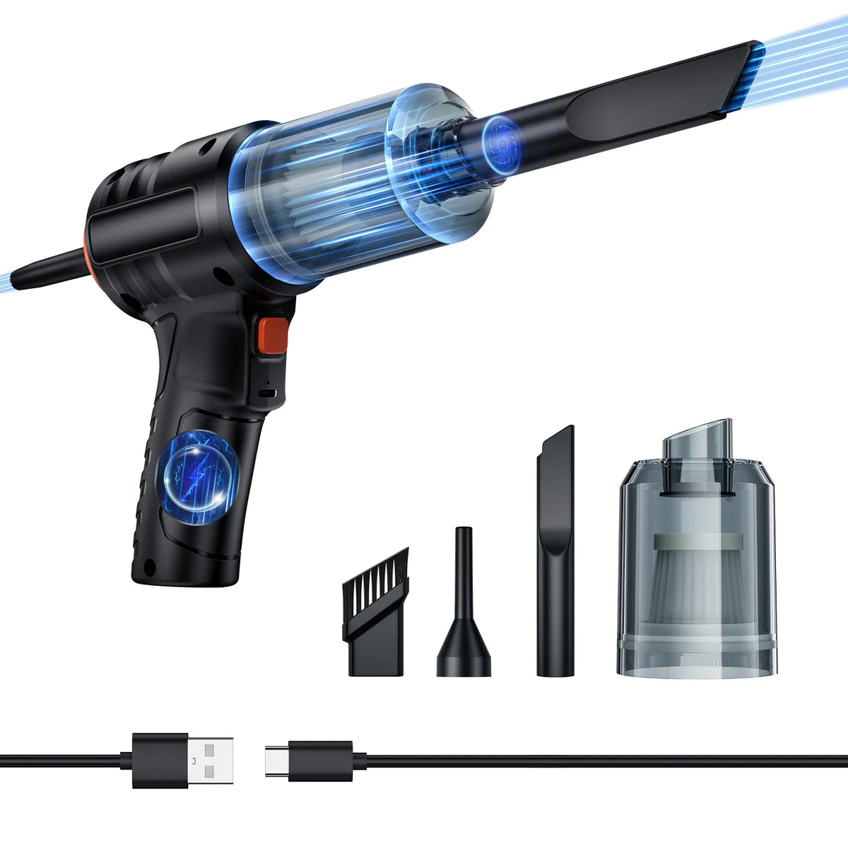 New Car mounted vacuum cleaner, wireless high suction, blowing and suction dual-use, small mini charging, handheld integrated