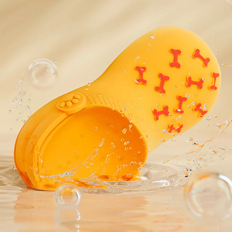 Interactive Dog Chew Slippers Toy - Funny Squeaky Dog Bite-Resistant Latex Slippers for Puppy Teeth Cleaning - Quality Shopping Centre