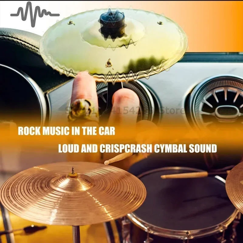 1/2P Cars Crash Cymbal Air Vent Mini Drum Car Hand-shooting Cymbals Car Drum Cymbal Air Vent Musical Instrument For Car Interior