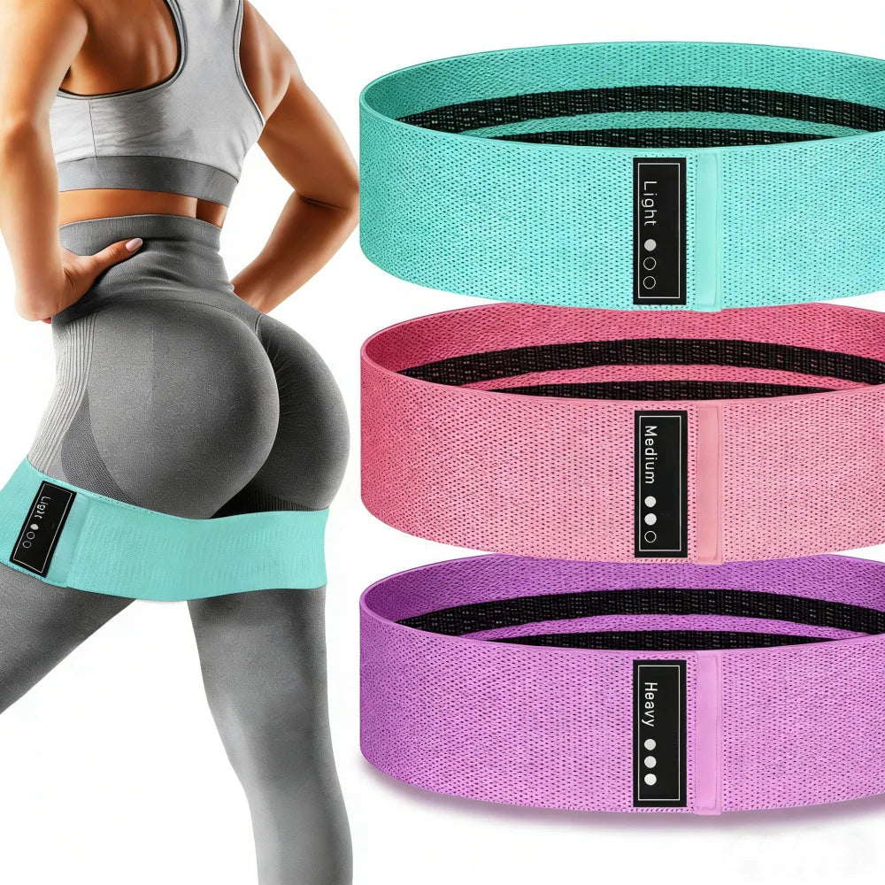 Non-Slip Fabric Booty Bands Widen Resistance Bands for Hip Legs Working Out Home Fitness Pilates Yoga Stretching For Women Men