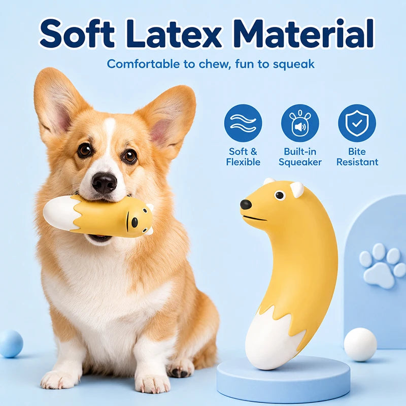 Squeaky Latex Dog Toy Bite Resistant Chew Toy Cute Fun Pet Toy for Dogs Interactive Puppy Chew Toys Dog Accessories