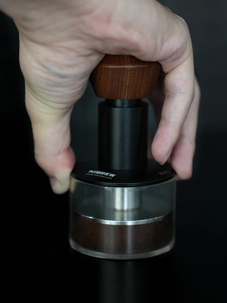 HiBREW Espresso Tamper Coffee 58mm Constant Pressure Ripple Base Calibrated Spring Loaded Barista Tool for G5 H10A H7A H13