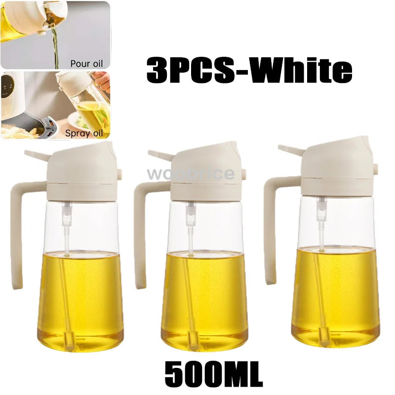 Oil Cruet Kitchen Olive Oil Spray Dual Purpose Kitchen Oil Spray Can Leakproof  Spray Bottle Kitchen Household