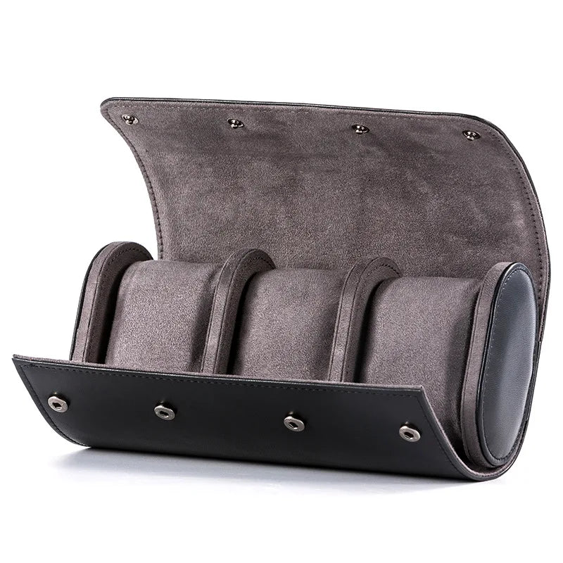 Watch Case Travel Organizer - Watch Roll Case - 3 Watch Case Display Storage for Men - Watches Accessory Gift