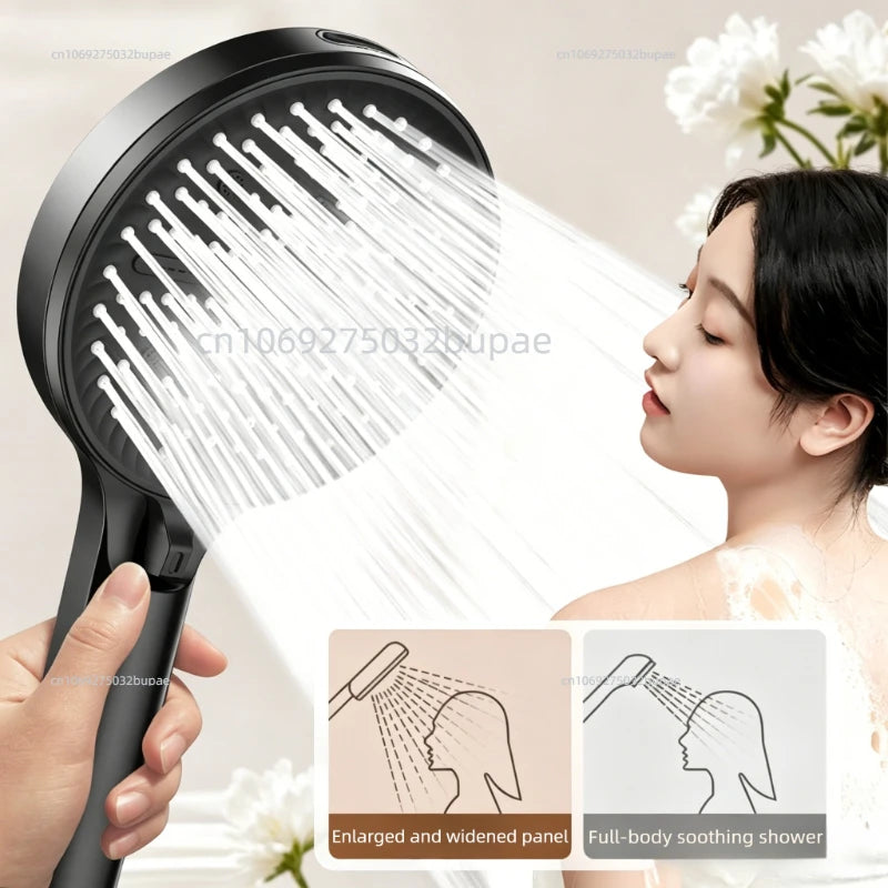 High Pressure Filtered Shower Head 6 Modes Chlorine Removal Handheld Large Flow Water Saving SPA Showerhead for Bathroom Home