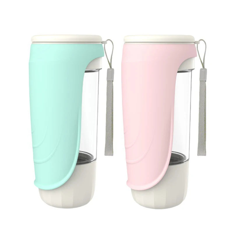 2 in 1 Dog Water Bottle Outdoor Portable Dog Water Bottle for Small Large Dogs Foldable Pet Drinking Bowl Dog Accessories