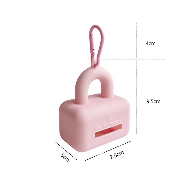 Silicone Dog Waste Bag Dispenser Portable Dog Poop Bag Holder Outdoor Puppy Trash Bags Dispenser Dog Accessories
