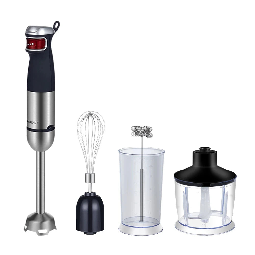 Biolomix 5 in 1 Multifunctional Electric Hand Blender Immersion Handheld Mixer Food Processor Chopper Beater Frother