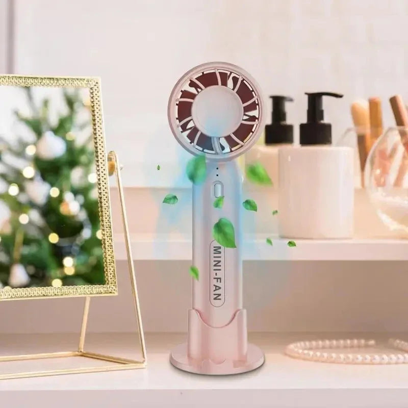 Lenovo 2026 Handheld Ventilator USB Oplaadbaar 2-in-1 Bureauventilator Krachtige Wind Mini Koelventilator Stille Kleine Luchtkoeler voor Kantoor Reizen