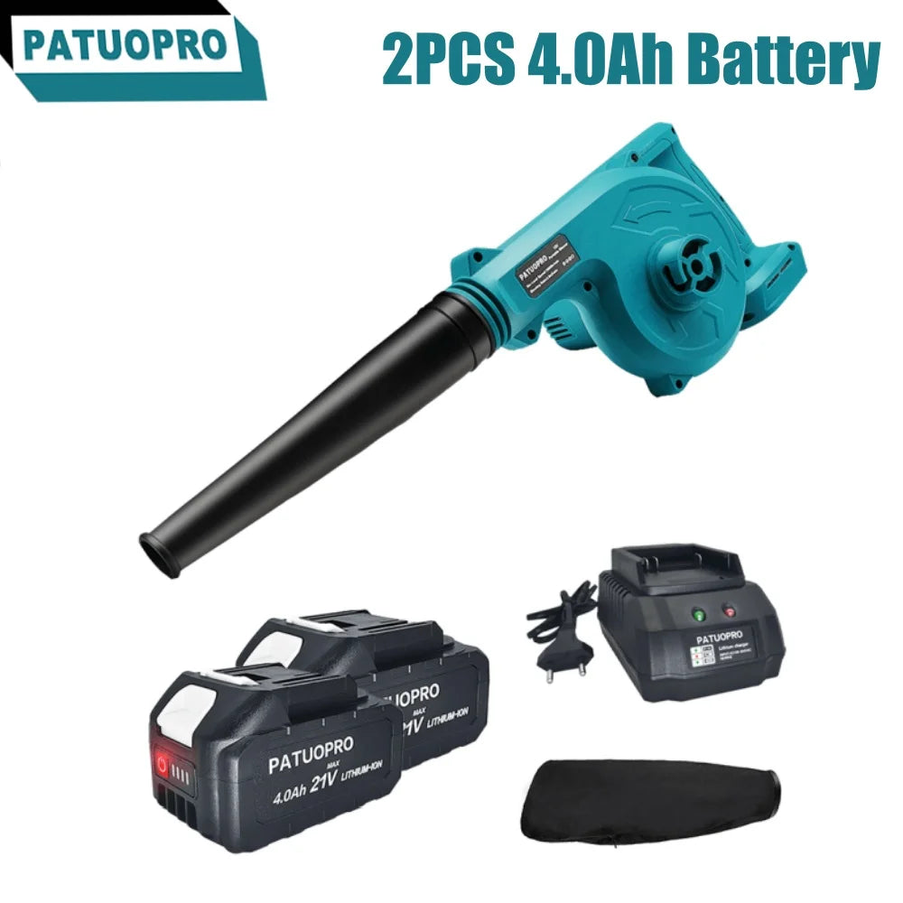 Adjustable Cordless Leaf Blower 16000RPM  Electric Air Blower Dust Collector Snow Blowing Garden Tool For Makita 18V Battery
