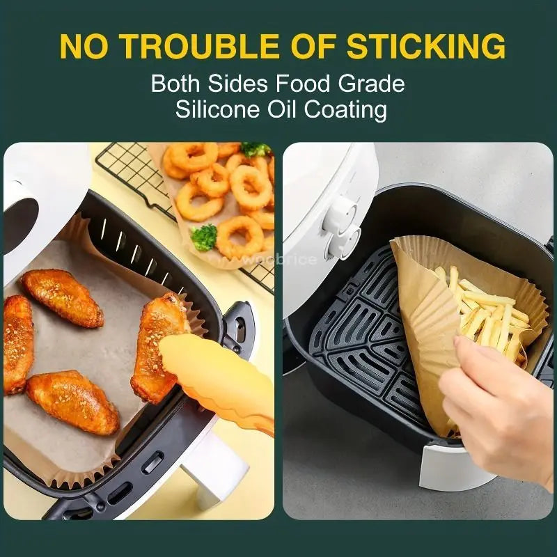 100-300pcs AirFryer Paper Food SiliconOil Paper Round Cake Papersin The Oven High Temperature Absorbent Paper Baking Accessories