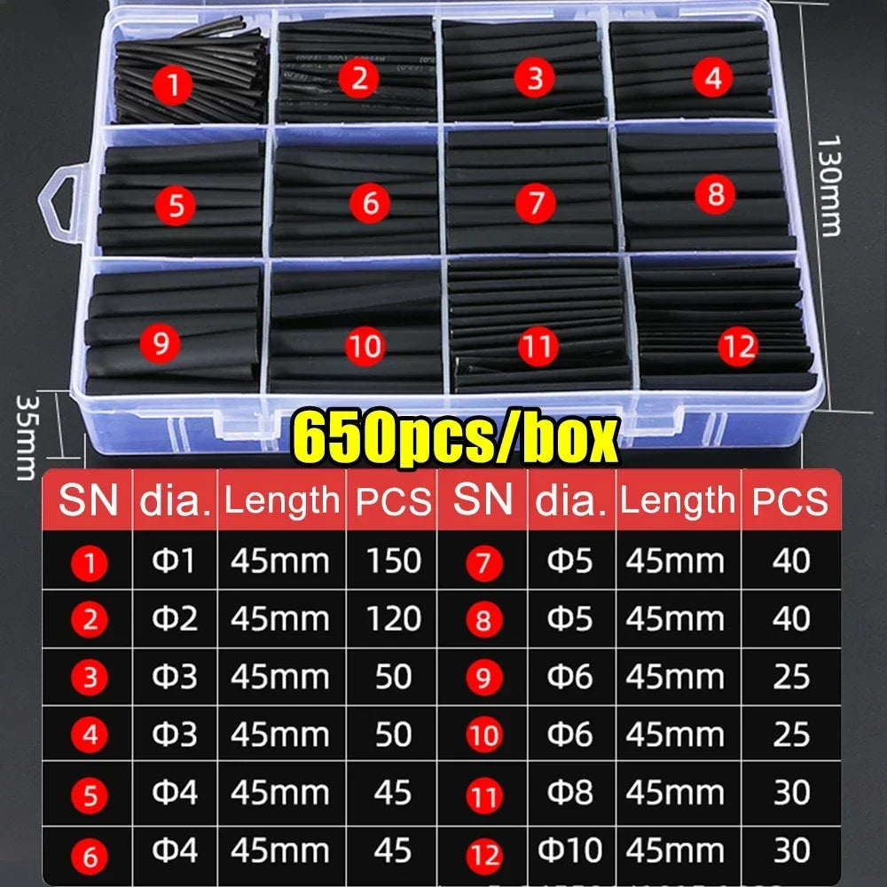 Heat Shrink Tubing Heat-shrinkable Sheath Covers Heat Shrink Cables Electric Connection Cable Sheath Retractable Thermo Sheath