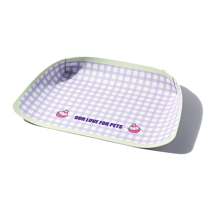 PU 45x30cm Pet Feeding Mat Half-surrounding Pet Placemat for Cats Dogs Non-Slip Dog Feeding Mat Cat Placemat Dog Accessories