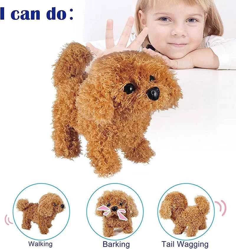 Electronic Puppy Plush Toy - Interactive Barking and Wagging Tail Plush Dog Toy for Kids, Perfect Gift for Boys and Girls