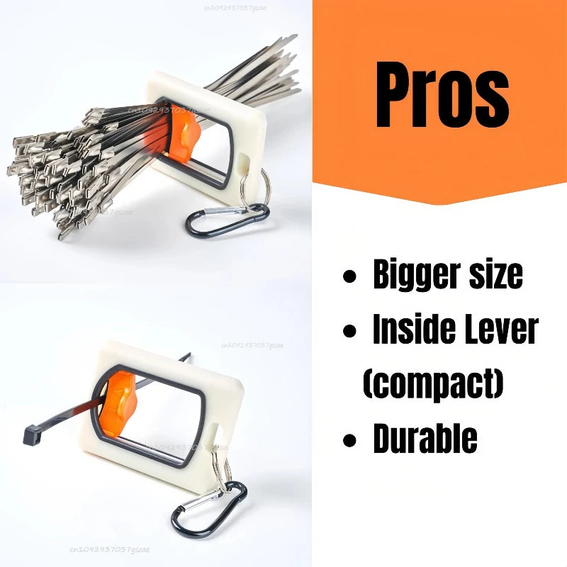 Square Cable Tie Organizer Portable Fluorescent Storage Cable Tie Holder Cable Tie Storage Tool Fluorescent Organize StorageTool