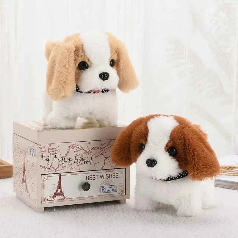 Electronic Puppy Plush Toy - Interactive Barking and Wagging Tail Plush Dog Toy for Kids, Perfect Gift for Boys and Girls
