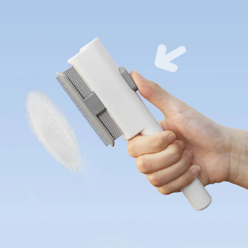 Long Handle Pet Cat Comb Pet Hair Remover for Cats Dogs Anti-Knotting Cat Combs Cat Hair Care Grooming Tools Pet Supplies
