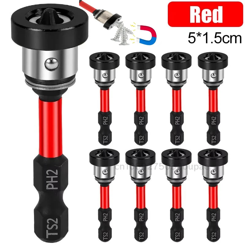 Setter Magnetic Positioning Screwdriver PH2 Bits Shank Bit Plasterboard Screws Locating Batch Head Tools Head Drilling Tools