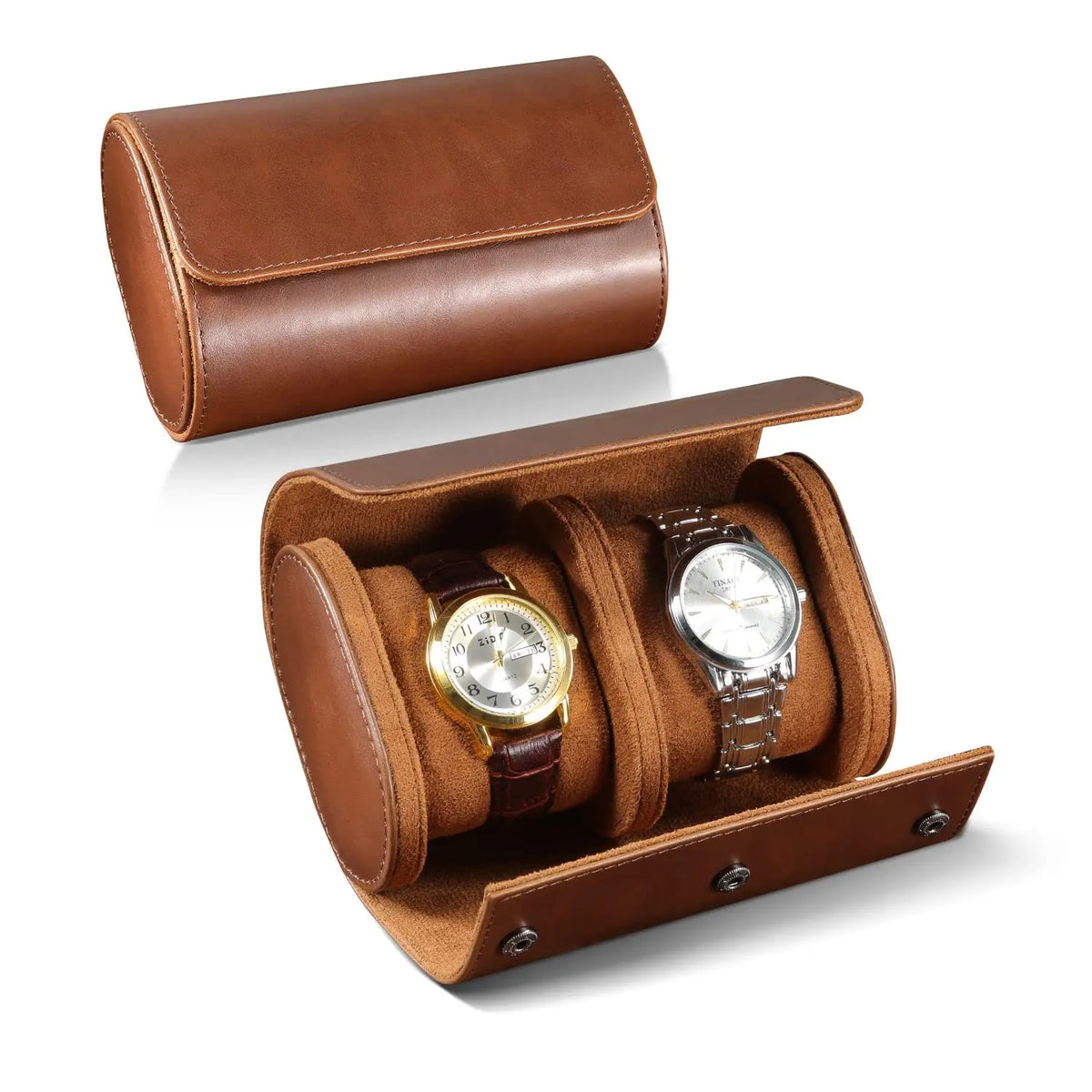 Watch Roll Travel Case-1/2/3 Slot Watch Storage and Organizer-Secure Storage with Innovative Removable Pillows & Solid Dividers