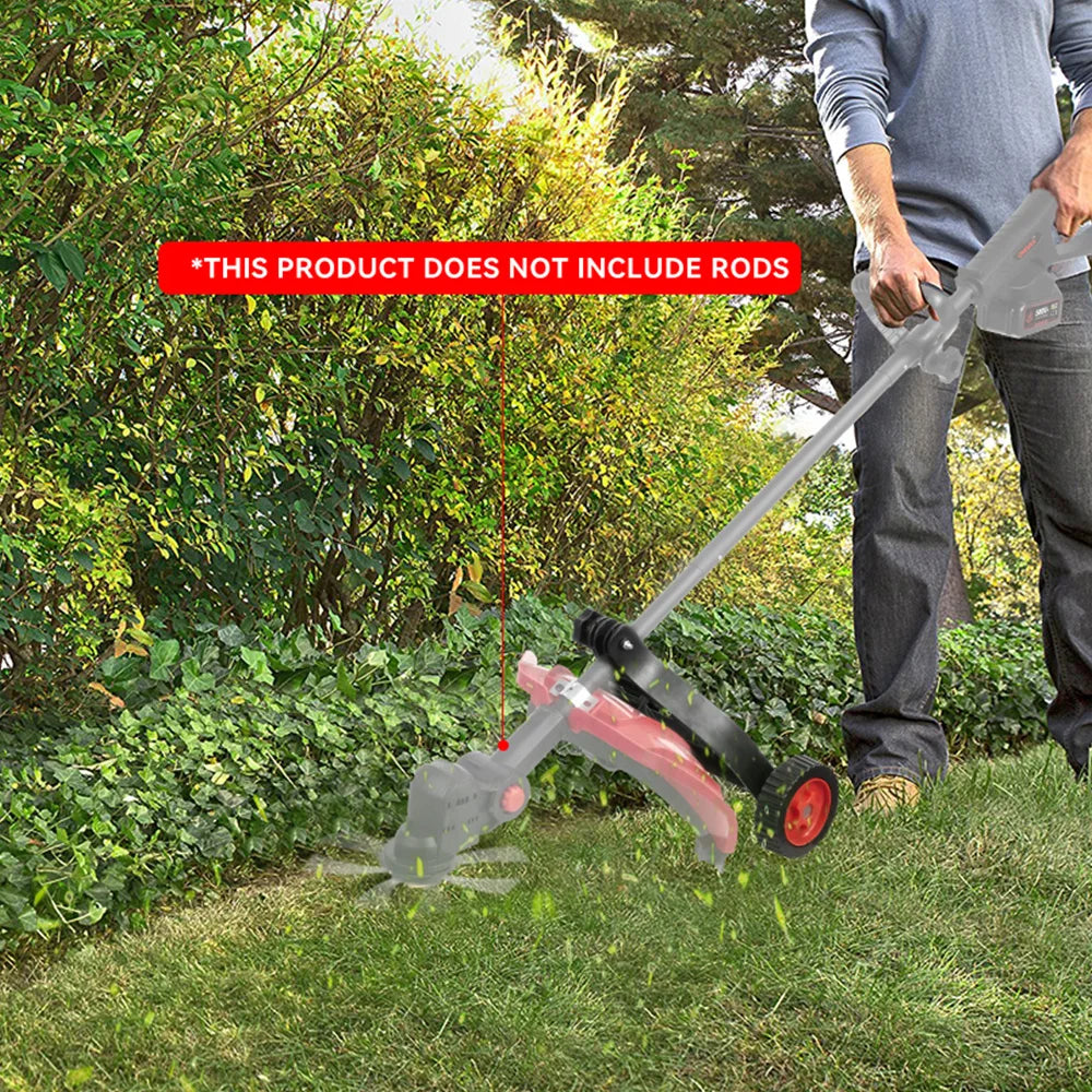 34CM Steunwielen voor grastrimmer, ondersteuningswiel voor grastrimmer, universeel instelbare beschermkap, onderdelen voor grasmaaier