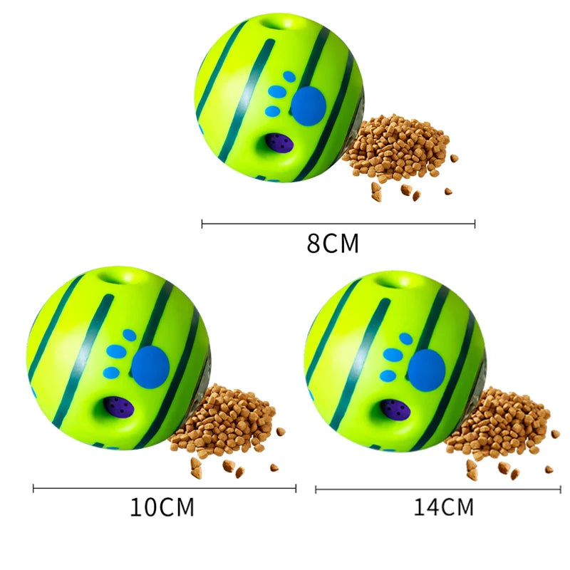 Interactive Dog Treat Ball Toy Pet Slow Feeder for Small Medium Dogs Puzzle Dog Snack Dispenser with Sound Hole Pet Supplies