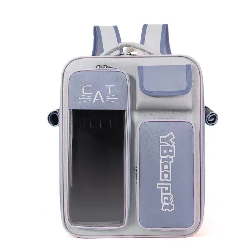 Large Capacity Cat Backpack Breathable Pet Carrier Bag for Cats Small Dogs Portable Cat Carrying Bag Suit for Pets Within 12.5kg