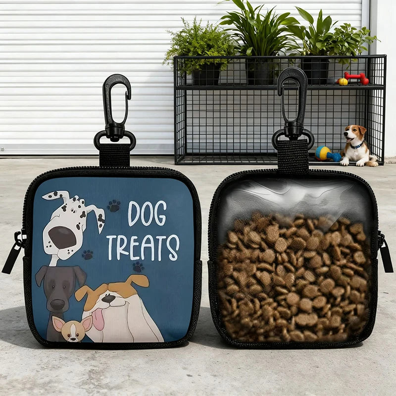Portable Pet Dog Training Waist Bag Semi-transparent Puppy Reward Bags Outdoor Feed Storage Pouch Snack Waist Bag