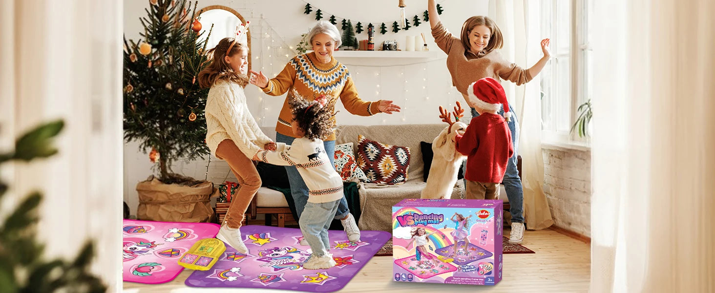 VATOS Unicorn Dance Mat - 9-Level Dancing Game for Kids, Perfect Indoor Outdoor Musical Play Mat and Christmas Gift for Girls Ages 3+ - Quality Shopping Centre