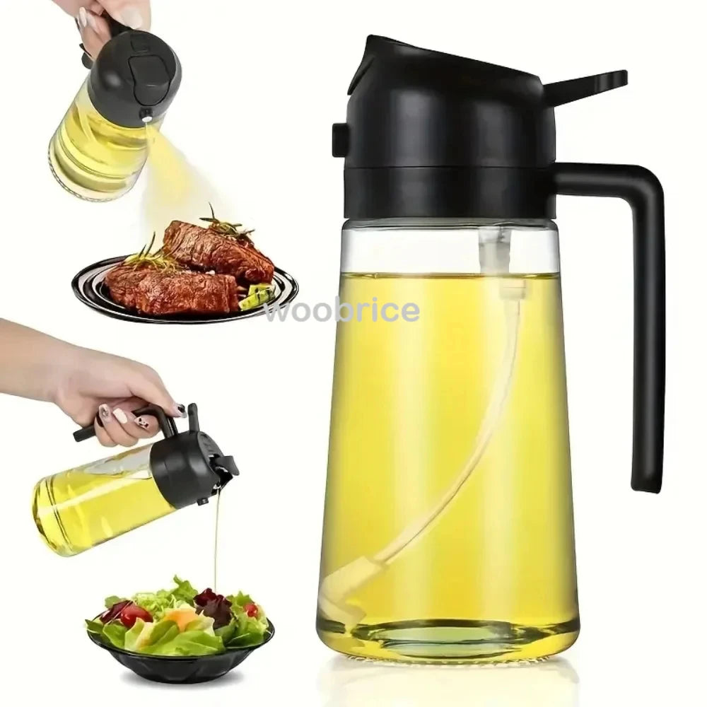 Oil Cruet Kitchen Olive Oil Spray Dual Purpose Kitchen Oil Spray Can Leakproof  Spray Bottle Kitchen Household
