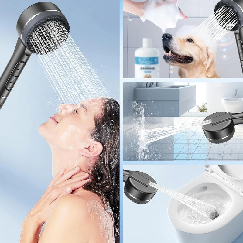 Shower Head Bathroom Showers High Pressure Massage Filter 4 Modes Adjustable Handheld Showerheads Home Bathroom Accessories