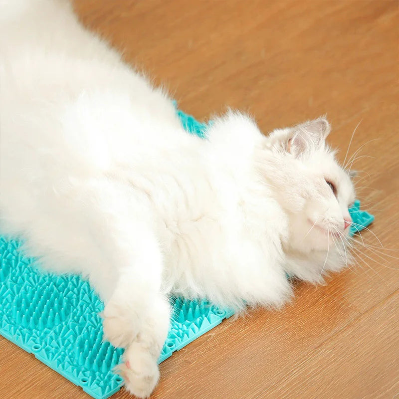 Cat Scratch Mat Square Pet Floor Scratcher for Cats Pet Self-service Massage Brush Kitten Hair Remover Brush Cat Accessories