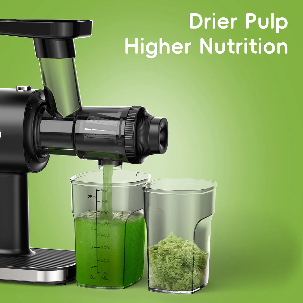BioloMix Slow Masticating Juicer Cold Press Technology with Reverse Function High Juice Yield Comes with Cleaning Brush Quiet