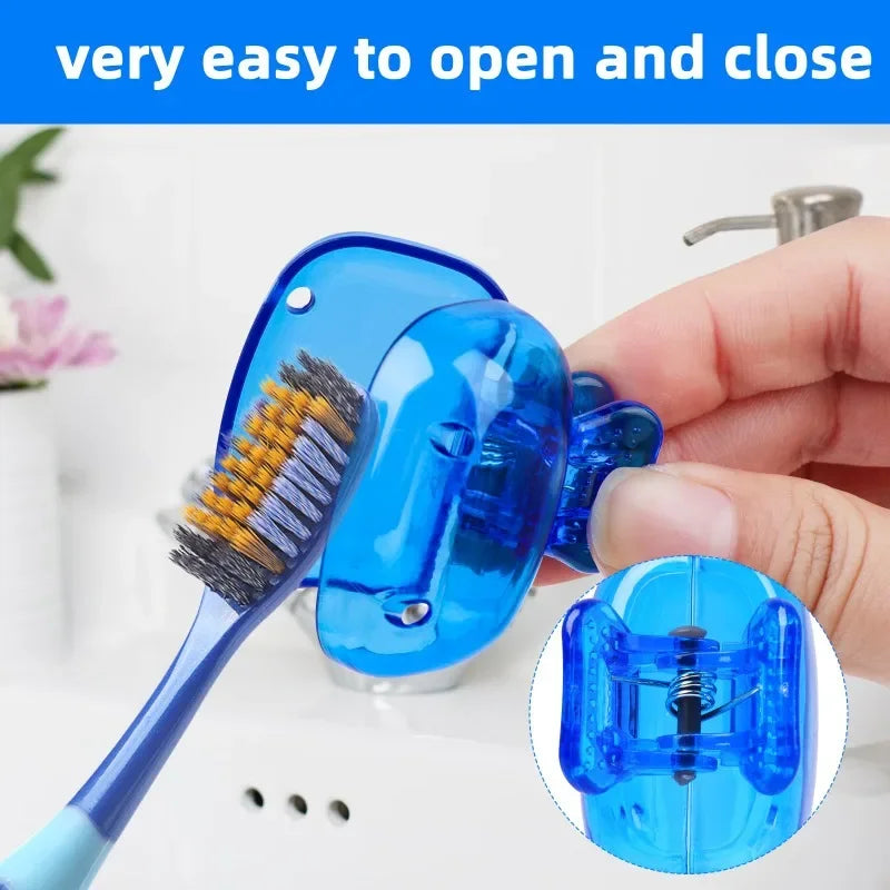 1/2/4/8/10pcPortable Toothbrush Protection Must-have Travel Toothbrush Protective Cap Cute Banana Hiking Camping Brush Cap Case