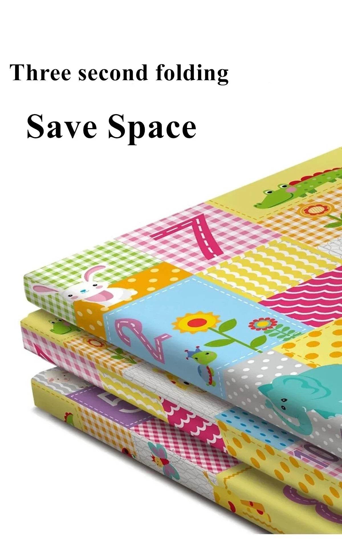 Activities Mat for Baby Non-toxic Outdoor Camping Foldable Play Mat Double-Sided Cartoon Pattern Waterproof Carpet Easy To Carry - Quality Shopping Centre