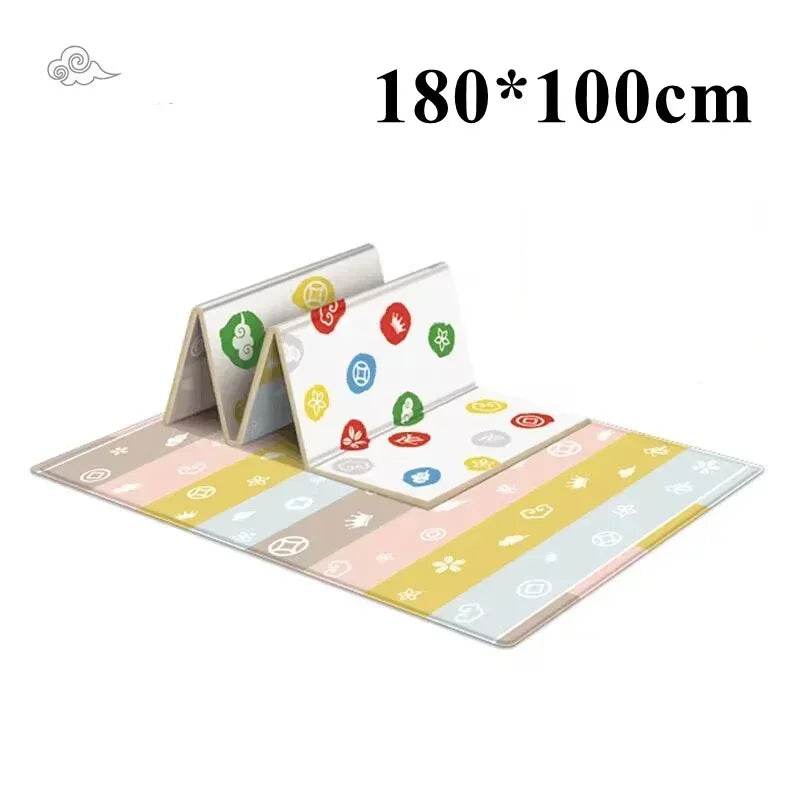 Activities Mat for Baby Non-toxic Outdoor Camping Foldable Play Mat Double-Sided Cartoon Pattern Waterproof Carpet Easy To Carry - Quality Shopping Centre