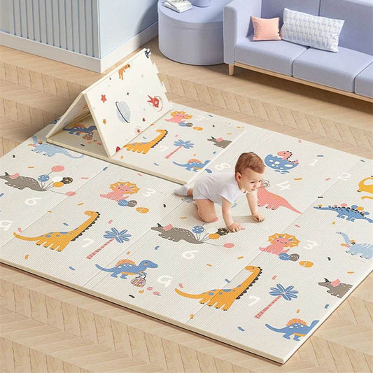 Activities Mat for Baby Non-toxic Outdoor Camping Foldable Play Mat Double-Sided Cartoon Pattern Waterproof Carpet Easy To Carry - Quality Shopping Centre