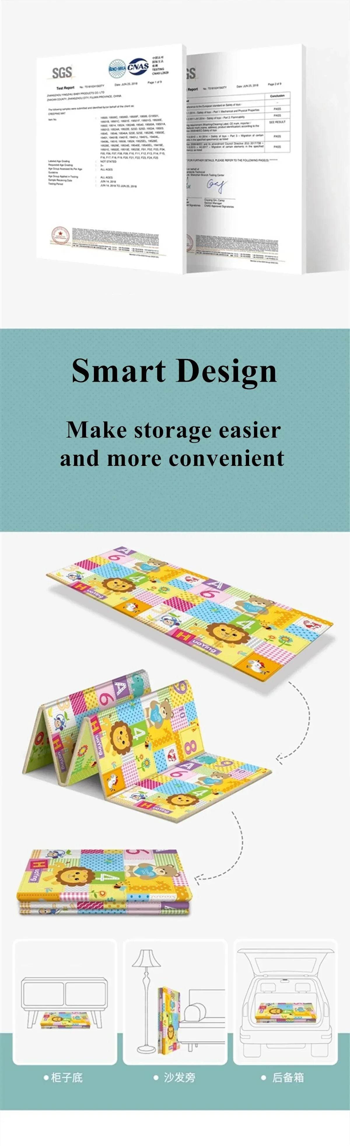 Activities Mat for Baby Non-toxic Outdoor Camping Foldable Play Mat Double-Sided Cartoon Pattern Waterproof Carpet Easy To Carry - Quality Shopping Centre