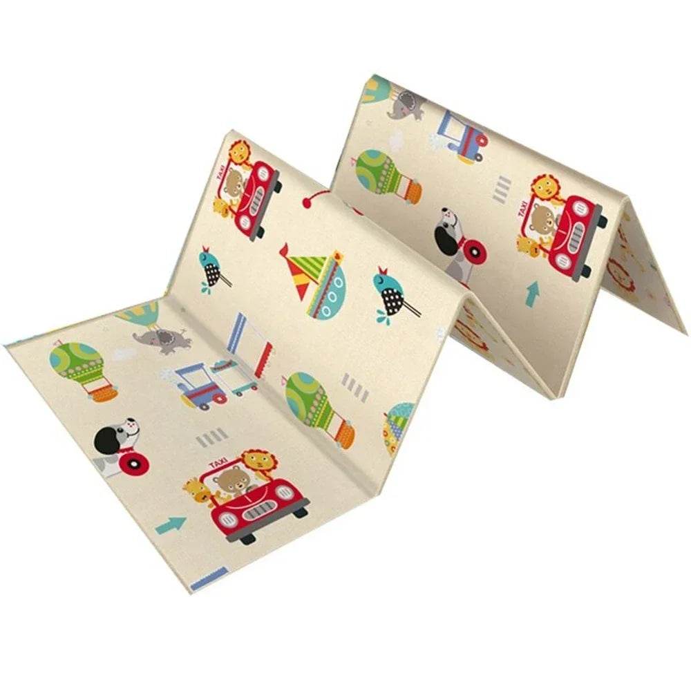 Activities Mat for Baby Non-toxic Outdoor Camping Foldable Play Mat Double-Sided Cartoon Pattern Waterproof Carpet Easy To Carry - Quality Shopping Centre