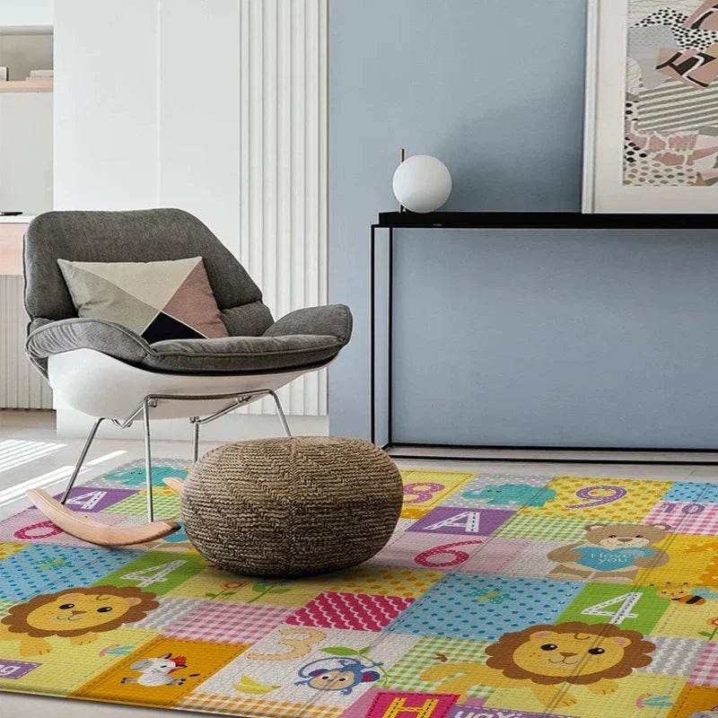 Activities Mat for Baby Non-toxic Outdoor Camping Foldable Play Mat Double-Sided Cartoon Pattern Waterproof Carpet Easy To Carry - Quality Shopping Centre