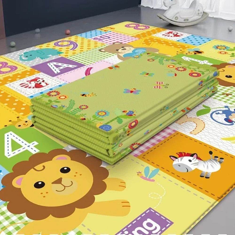 Activities Mat for Baby Non-toxic Outdoor Camping Foldable Play Mat Double-Sided Cartoon Pattern Waterproof Carpet Easy To Carry - Quality Shopping Centre