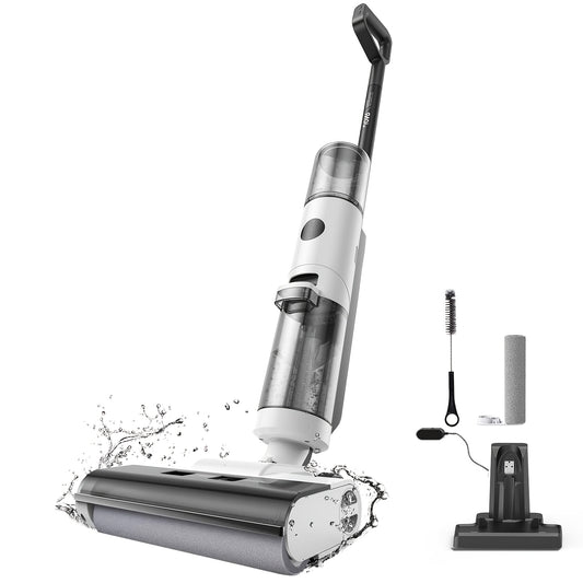 JONR ED12 Wet Dry Vacuum Cleaner Cordless Hard Floor Vacuum And Mop Combo - Lightweight, Self Propelled, One-Step Auto Cleaning & Edge To Edge Cleaning For Home