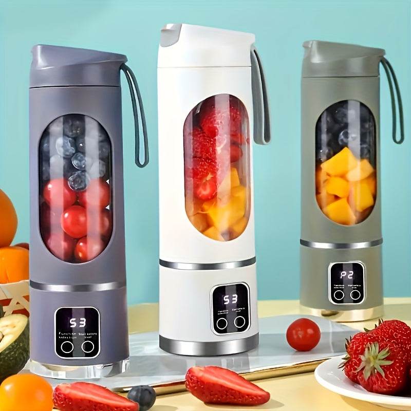 Aisutha Multifunctional Portable Juicer Cup with 450ml Capacity USB Charging Home, Outdoor Travel Can Be Used At Any Time Powerful Dual-power Motor Juicer Compact Design Fresh Drink, Can Be Used As Christmas, New Year Gift - Quality Shopping Centre