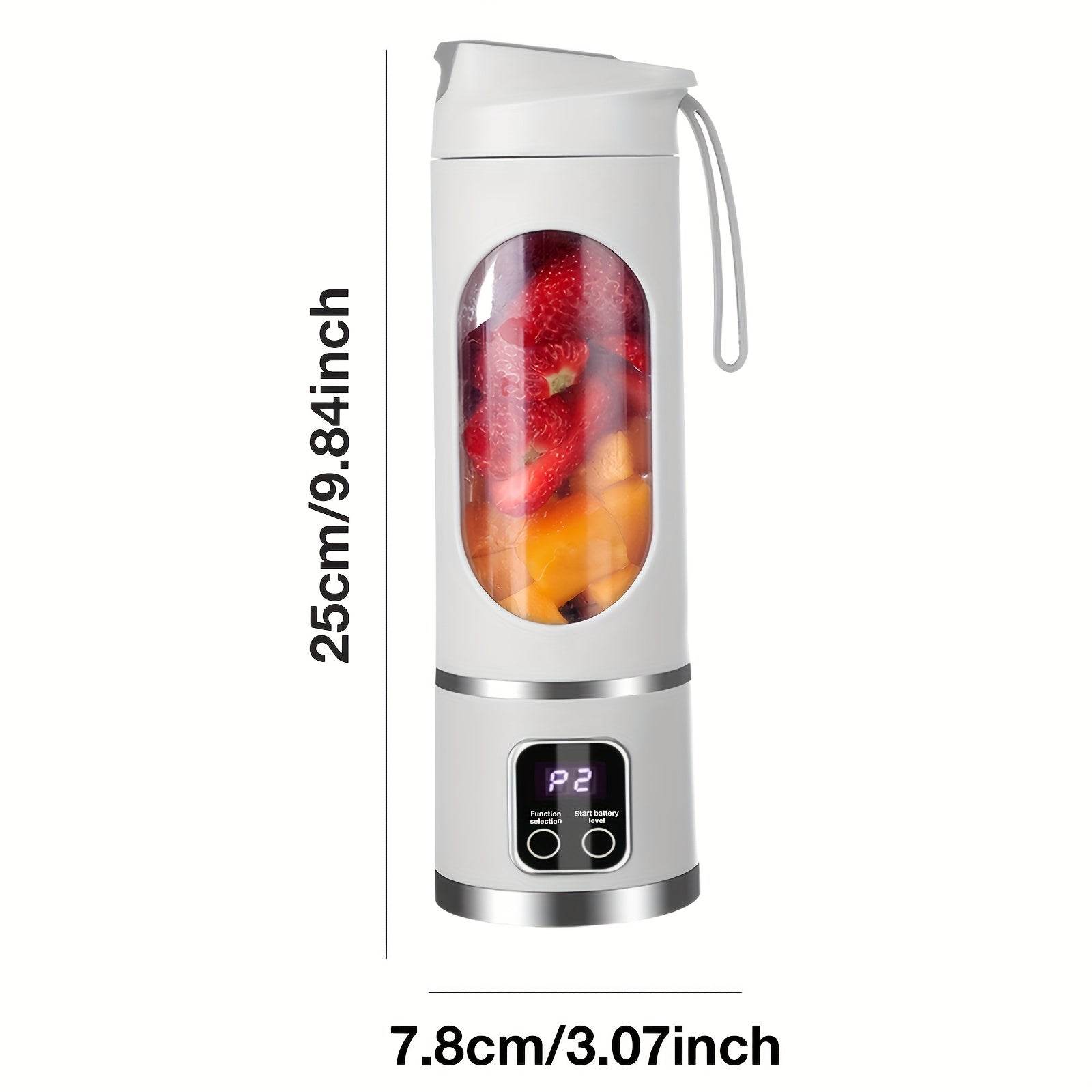 Aisutha Multifunctional Portable Juicer Cup with 450ml Capacity USB Charging Home, Outdoor Travel Can Be Used At Any Time Powerful Dual-power Motor Juicer Compact Design Fresh Drink, Can Be Used As Christmas, New Year Gift - Quality Shopping Centre