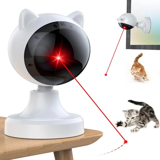 Automatic Interactive Cat Laser Toy - Rechargeable Motion-Activated Pointer with Multiple Modes, Auto On/Off, Small & Portable D - Quality Shopping Centre